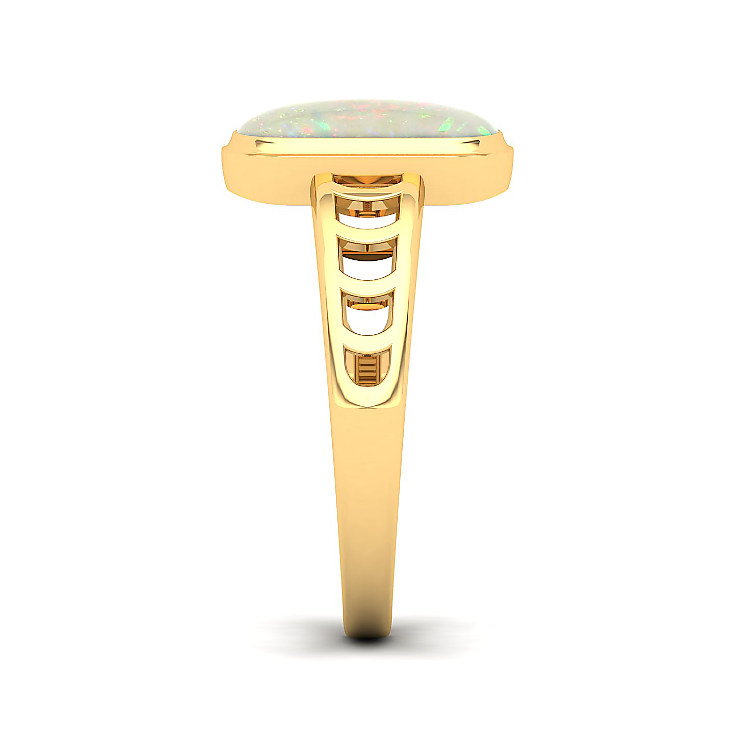 Cynosure of geometical design Opal ring