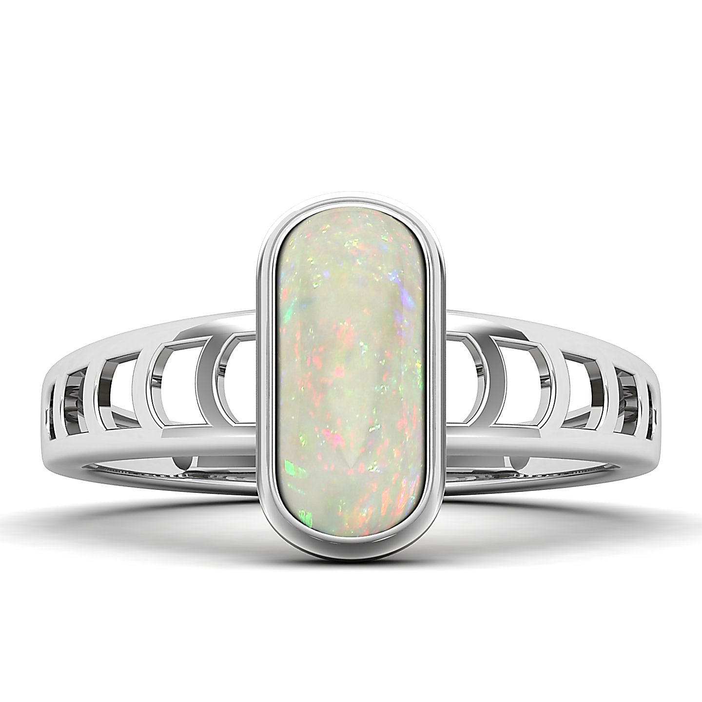 Cynosure of geometical design Opal ring