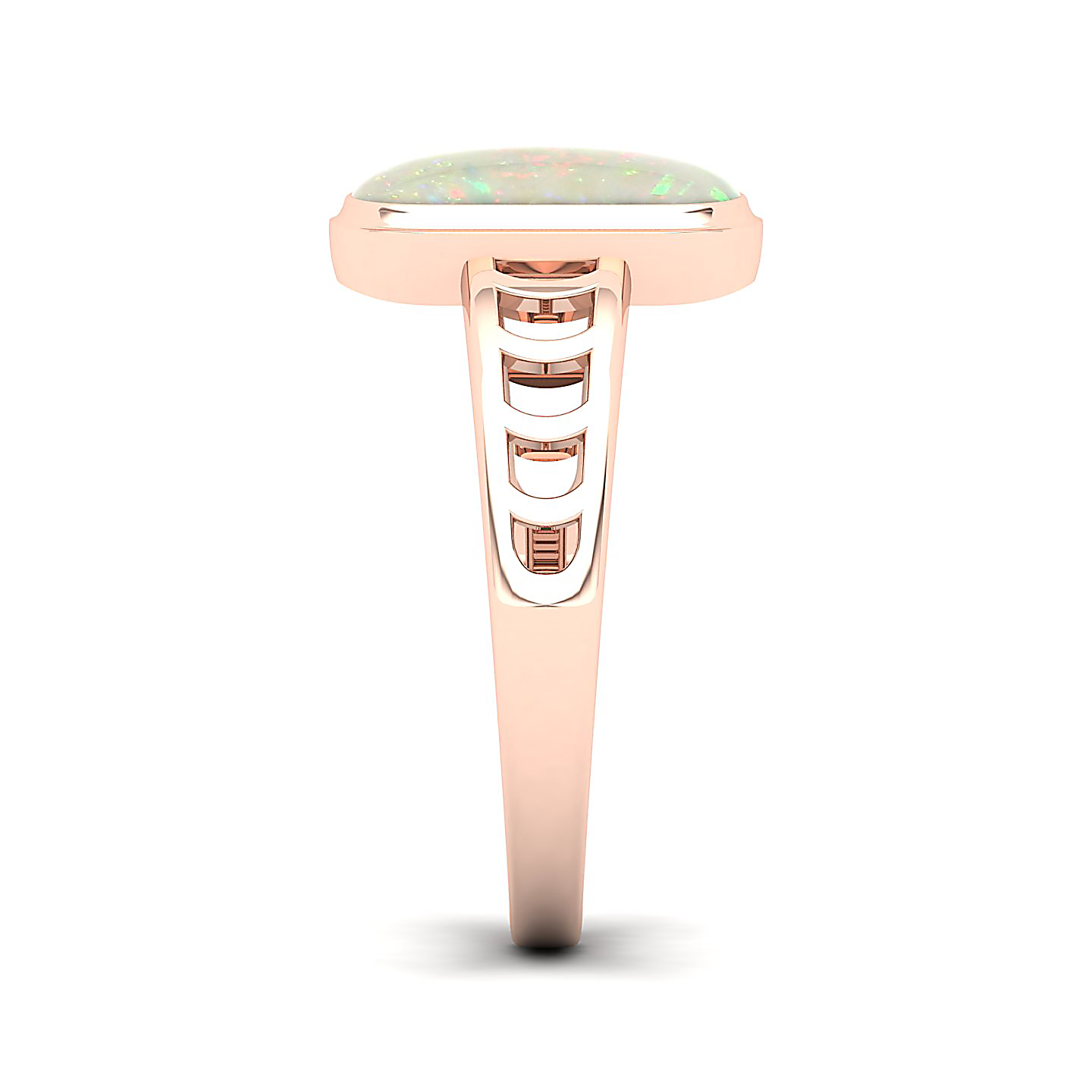 Cynosure of geometical design Opal ring