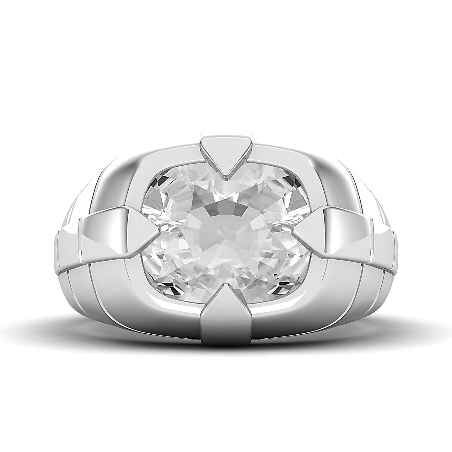 Dawn's Embrace White sapphire ring