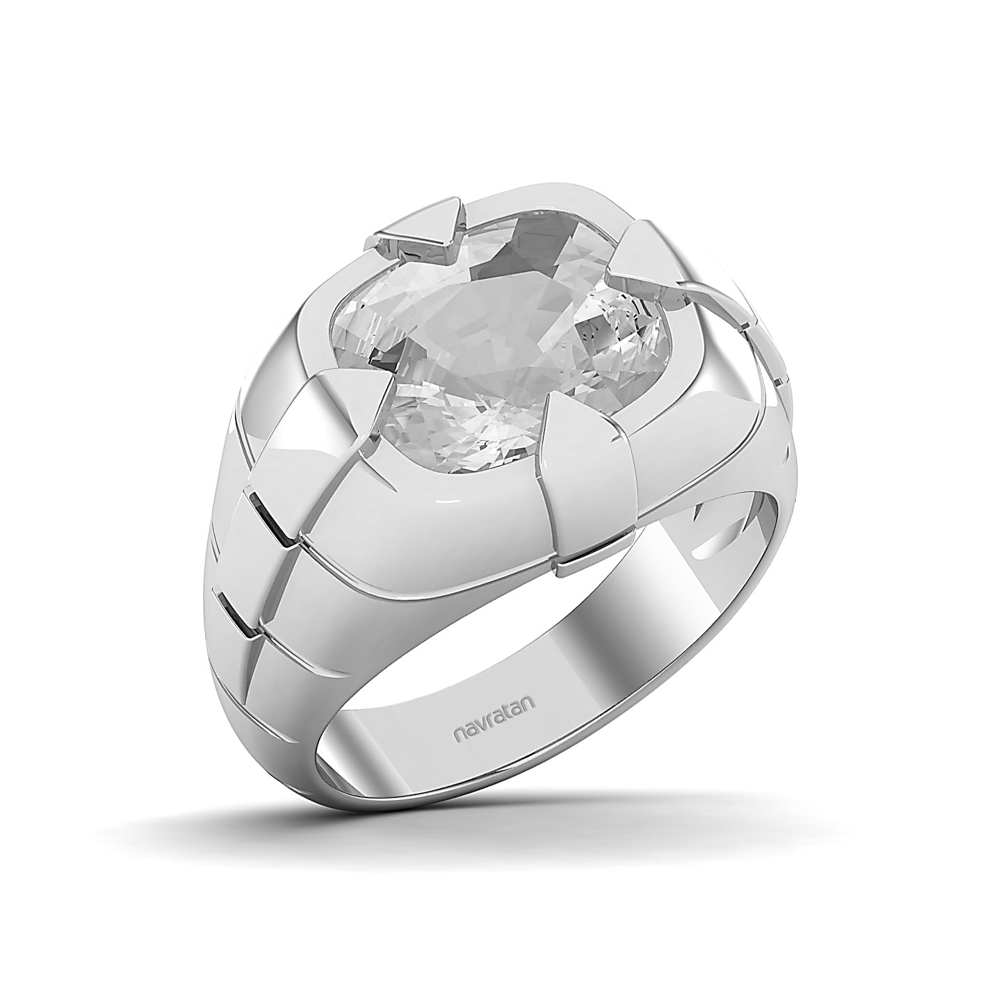 Dawn's Embrace White sapphire ring
