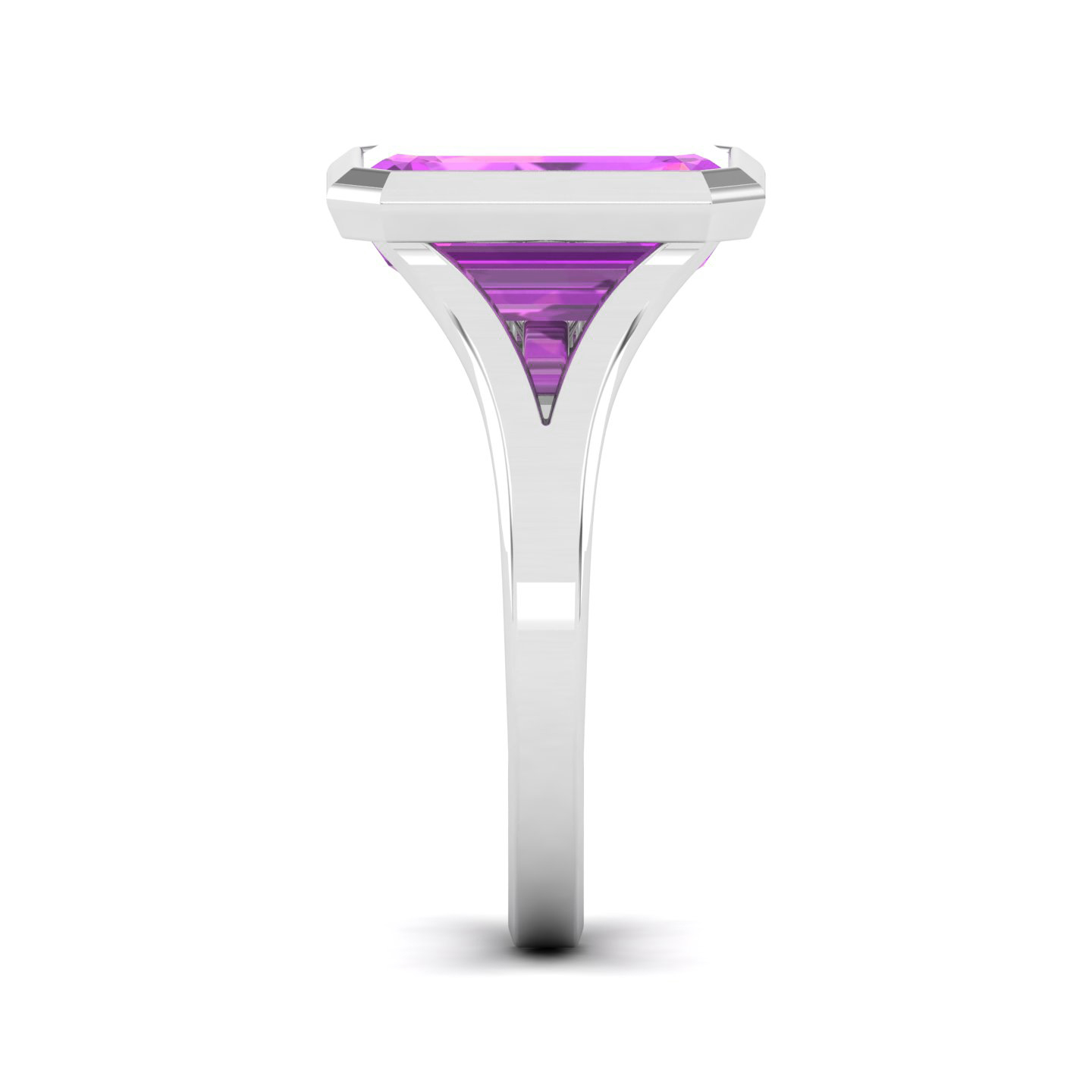 Dewdrop Blush Split Shank Pink sapphire ring