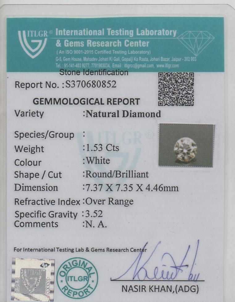 Diamond - 1.53 Carat