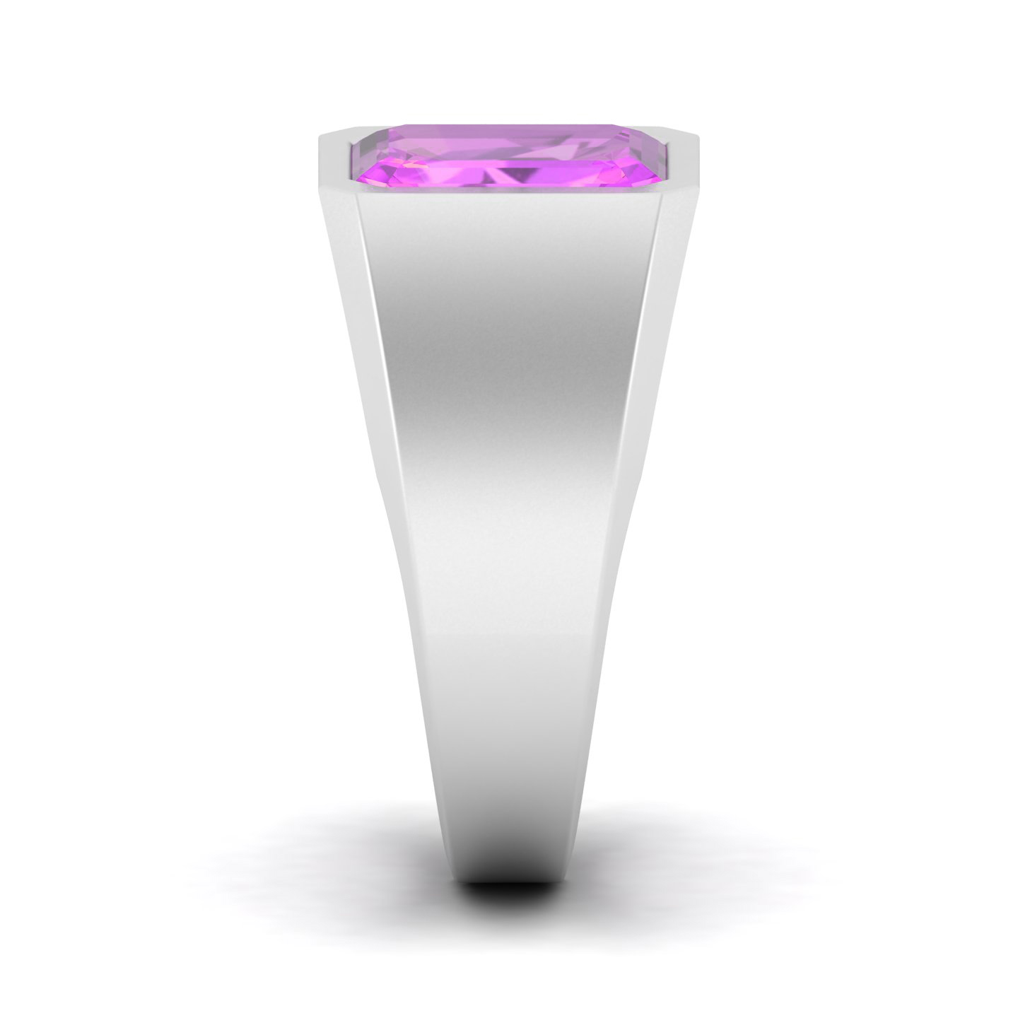 Drop in Ocean Broad Band Pink Sapphire Ring