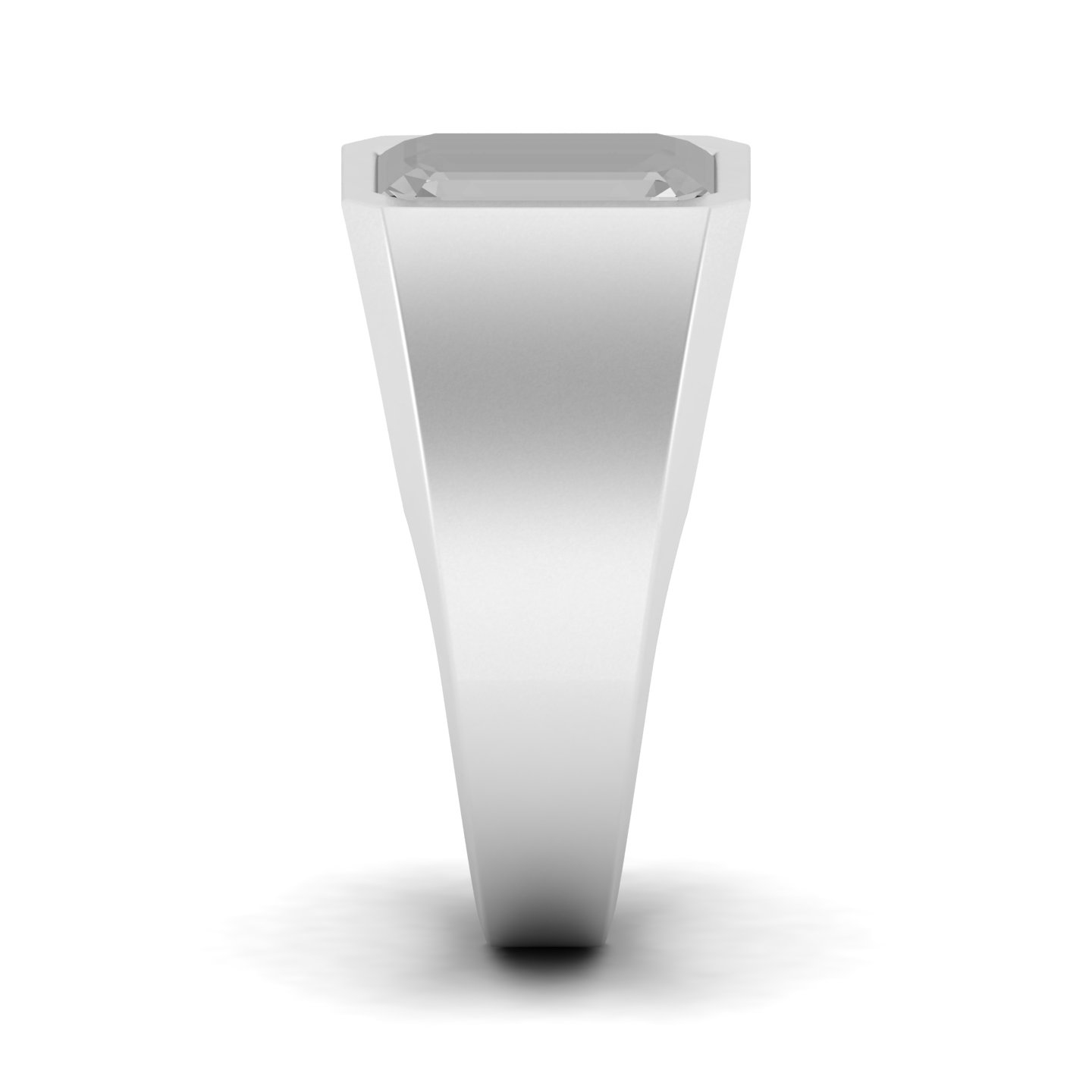Drop in Ocean Broad Band White Sapphire Ring