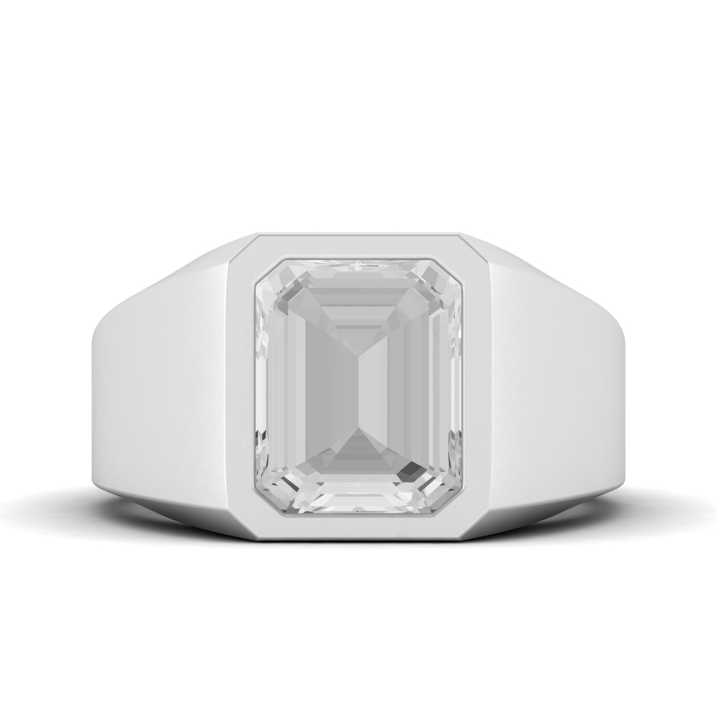 Drop in Ocean Broad Band White Sapphire Ring