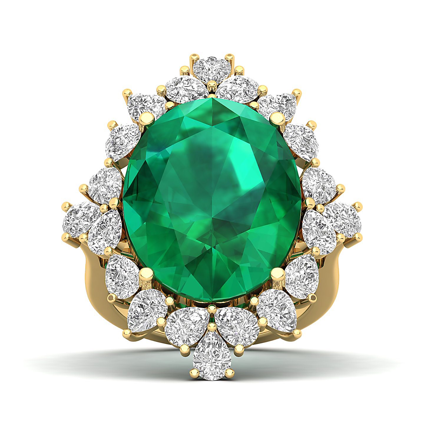 Artistry Art Deco Emerald Ring