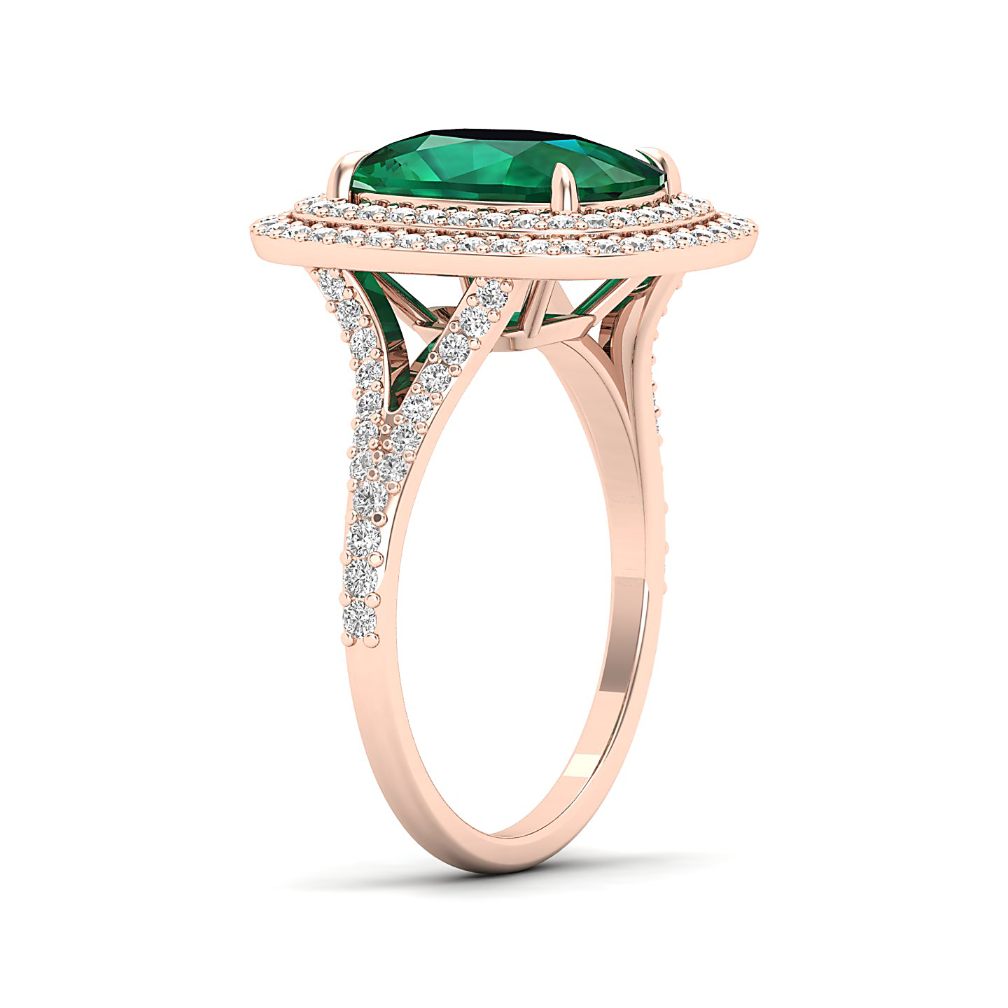 The Sunshine Prolonges Emerald Ring