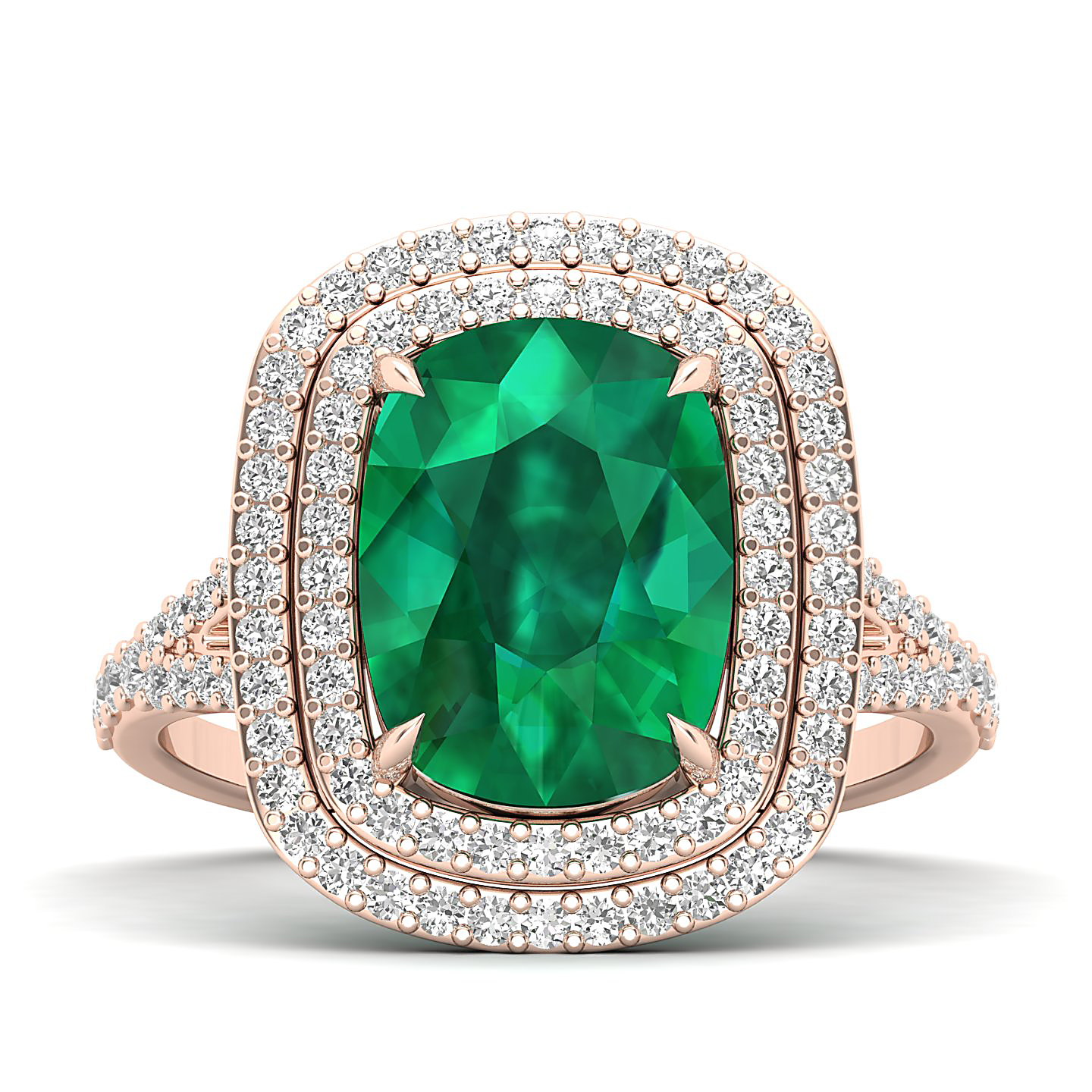 The Sunshine Prolonges Emerald Ring