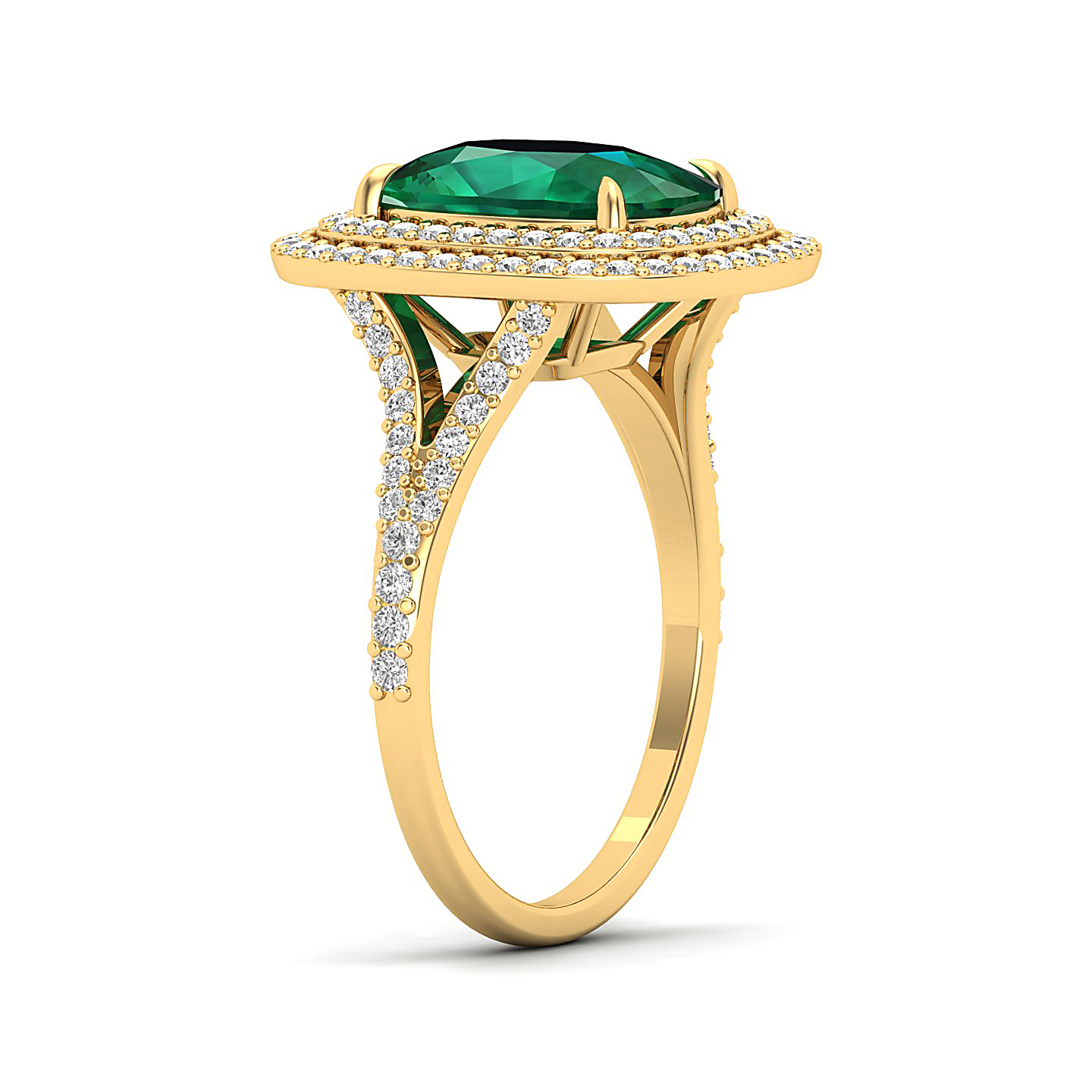 The Sunshine Prolonges Emerald Ring