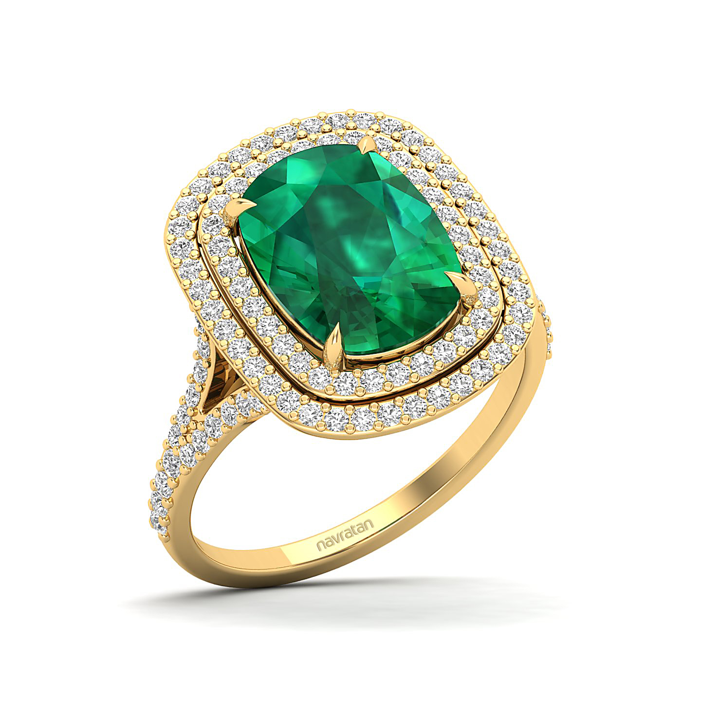 The Sunshine Prolonges Emerald Ring