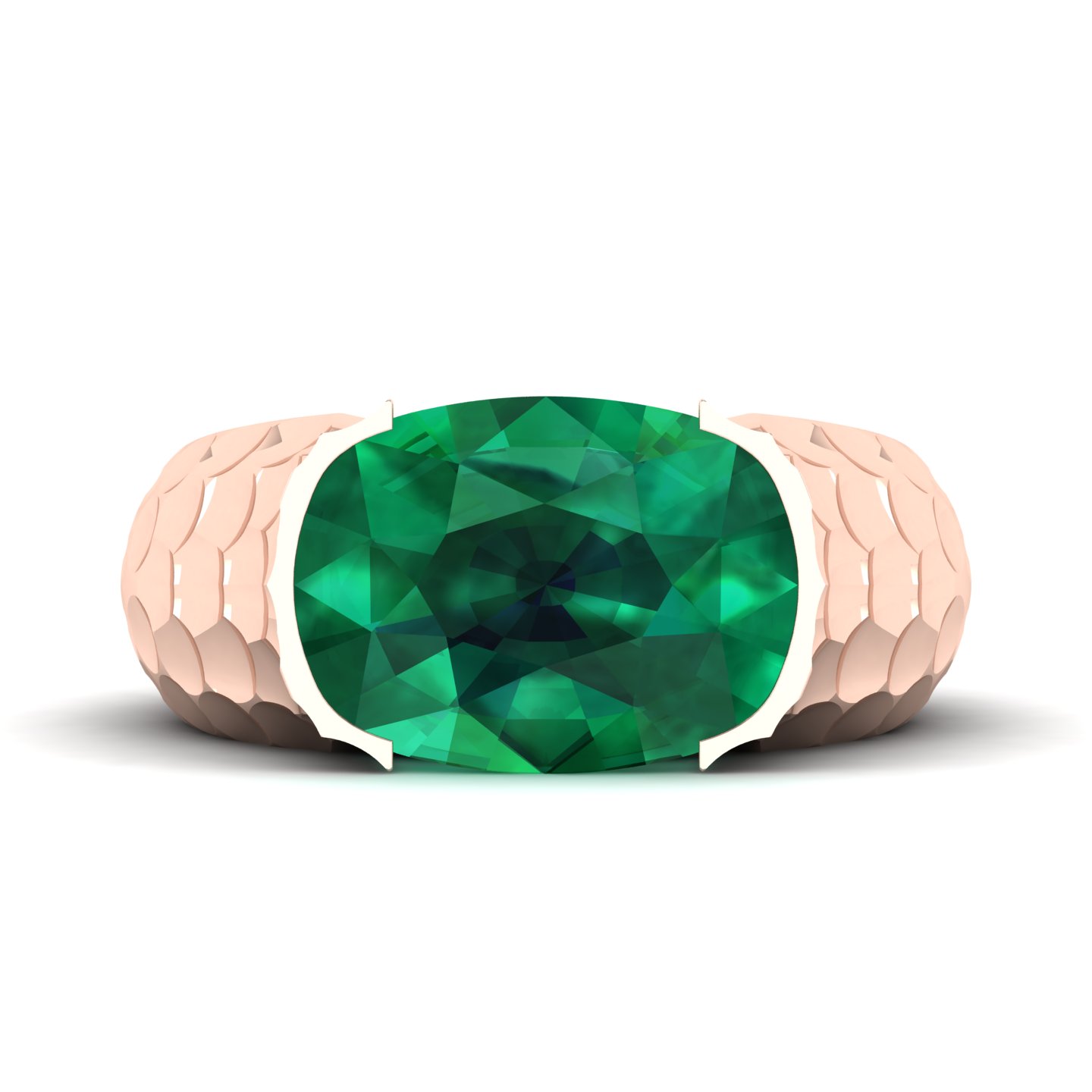 Floating Clouds emerald Ring