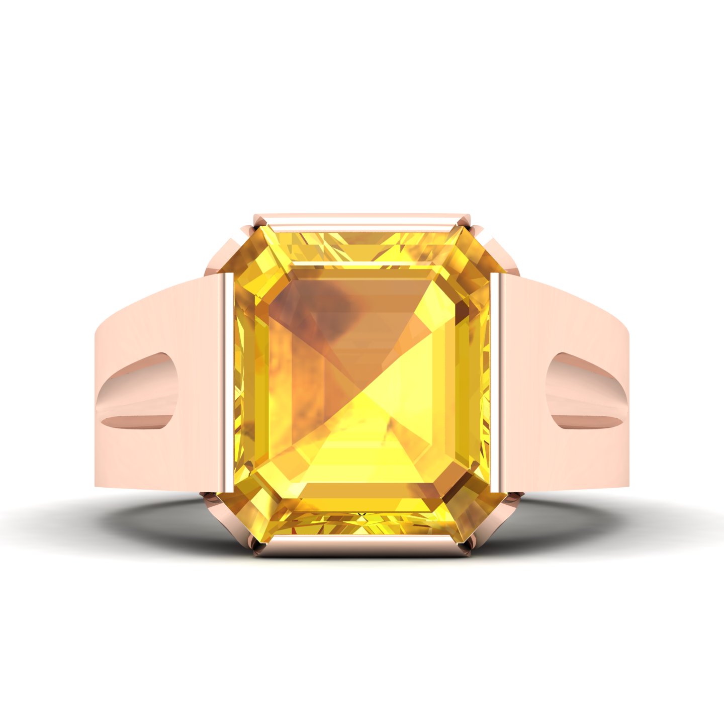 Embrace Solitude Yellow Sapphire Ring