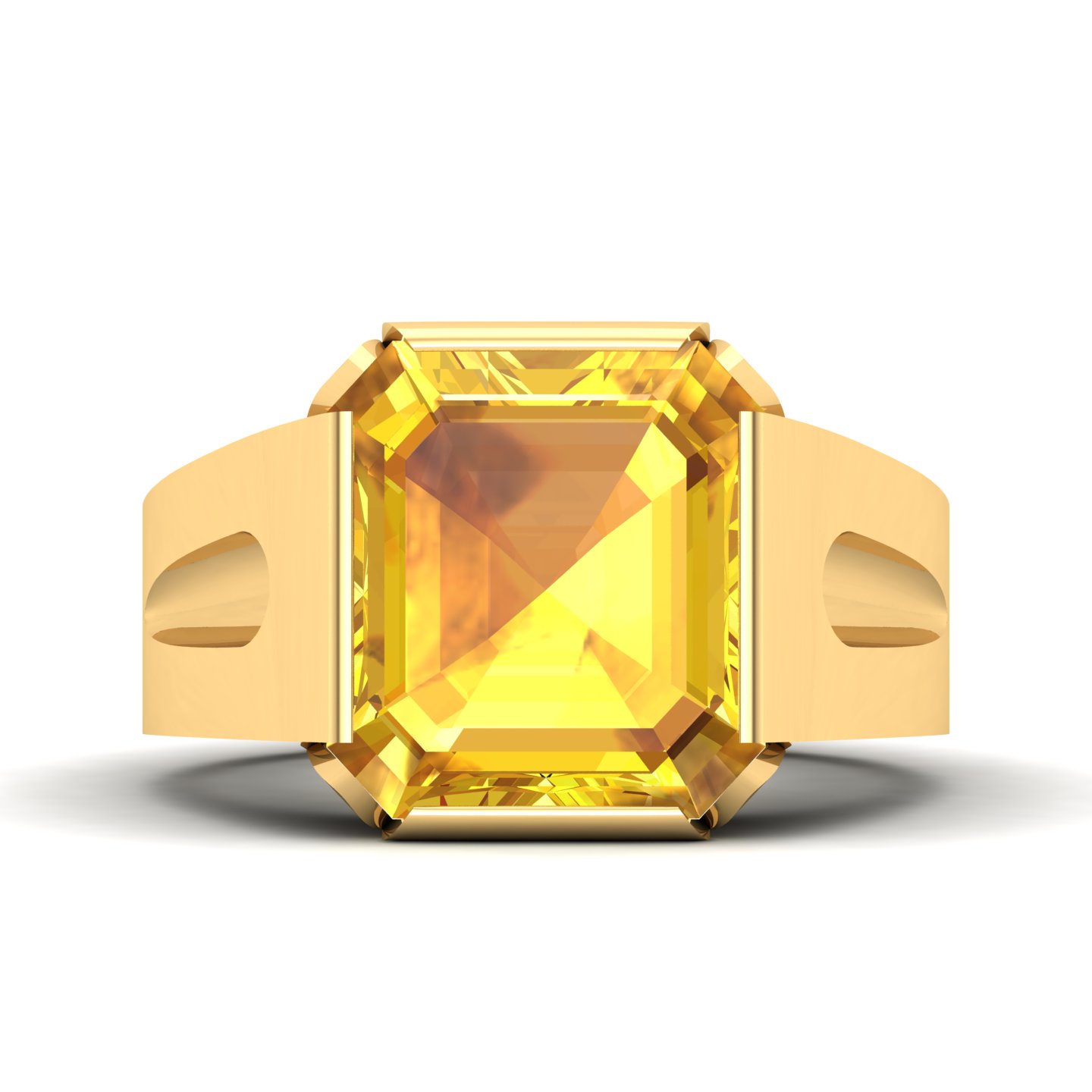 Embrace Solitude Yellow Sapphire Ring