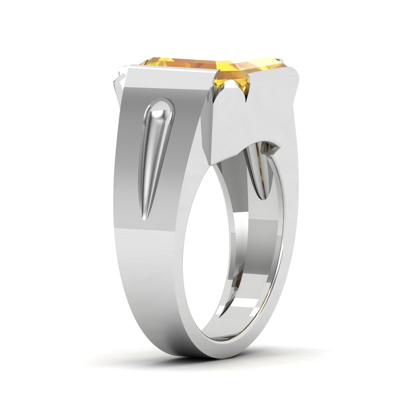 Embrace Solitude Yellow Sapphire Ring