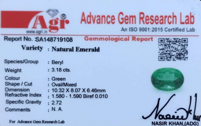 Emerald Colombia - 3.18 Carat