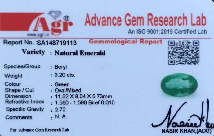 Emerald Colombia - 3.20 Carat