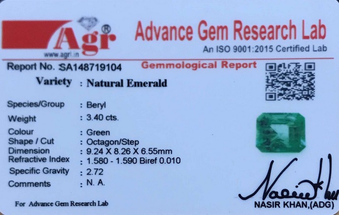 Emerald Colombia - 3.40 Carat