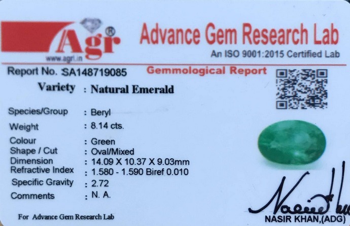 Emerald Colombia - 8.14 Carat
