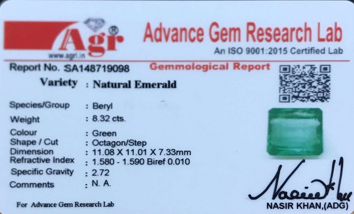 Emerald Colombia - 8.32 Carat