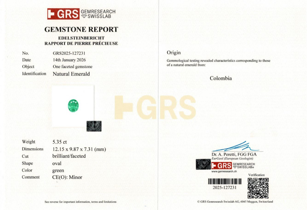 Emerald Colombia - 5.35 Carat