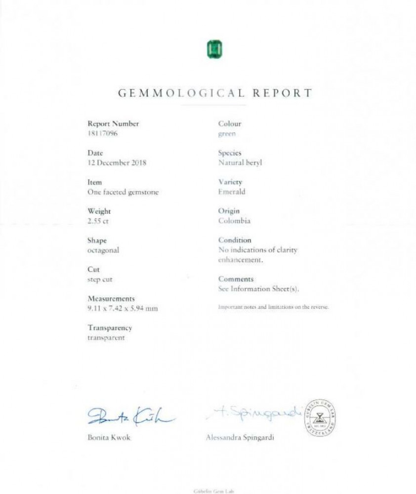 Emerald Colombia - 2.55 Carat