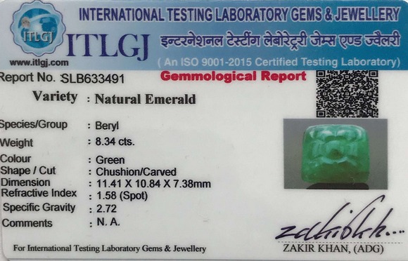 Emerald Carving - 8.34