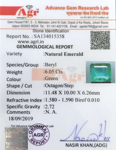 Emerald - 6.05 carat