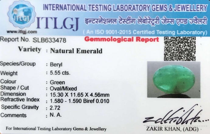 Emerald - 5.55 Carat