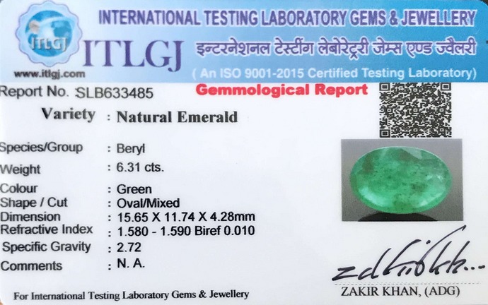 Emerald - 6.31 Carat