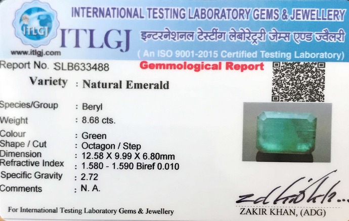 Emerald - 8.68 Carat