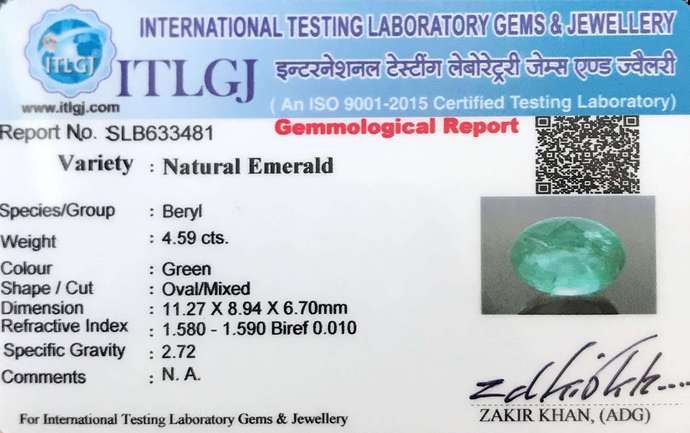 Emerald - 4.59 Carat