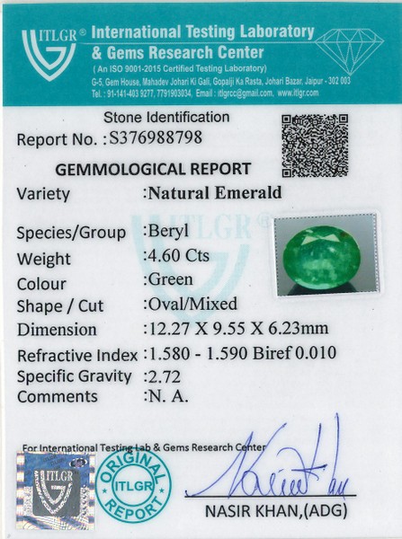 Emerald - 4.6 Carat
