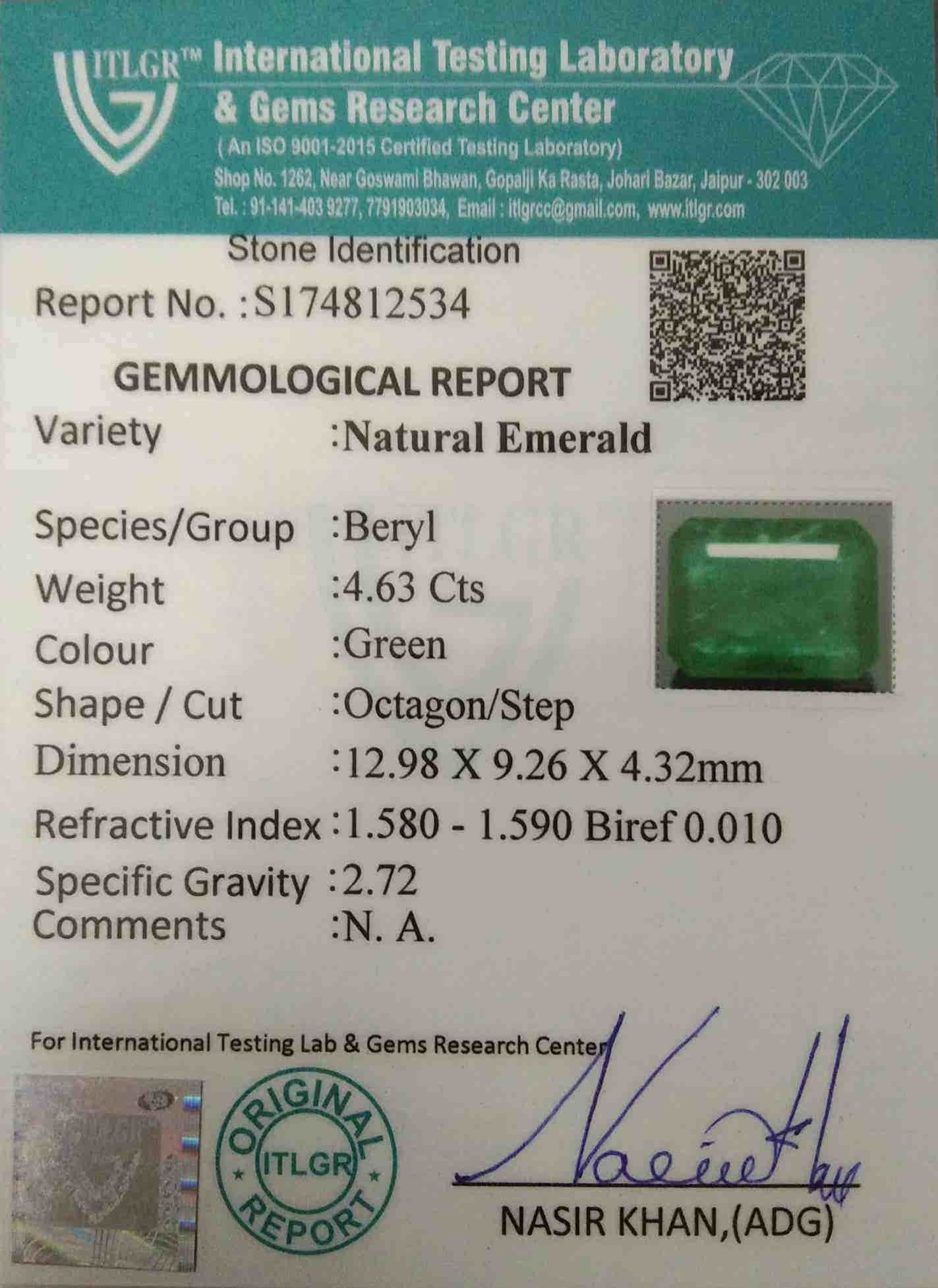 Emerald - 4.63 Carat