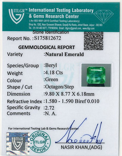 Emerald - 4.18 Carat