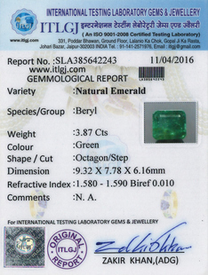Emerald - 3.87 Carat