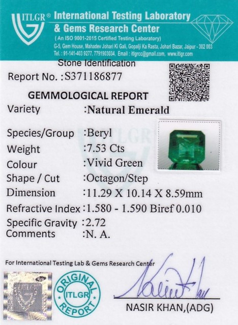 Emerald - 7.53 Carat