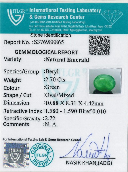 Emerald - 2.7 Carat