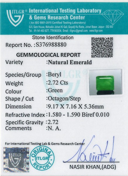 Emerald - 2.72 Carat