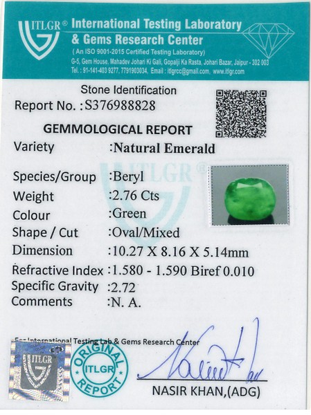 Emerald - 2.76 Carat