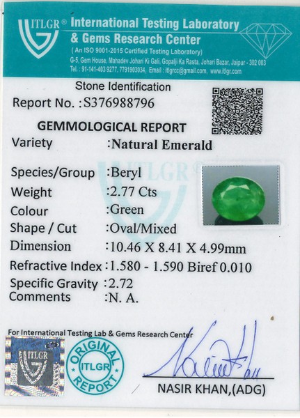 Emerald - 2.77 Carat