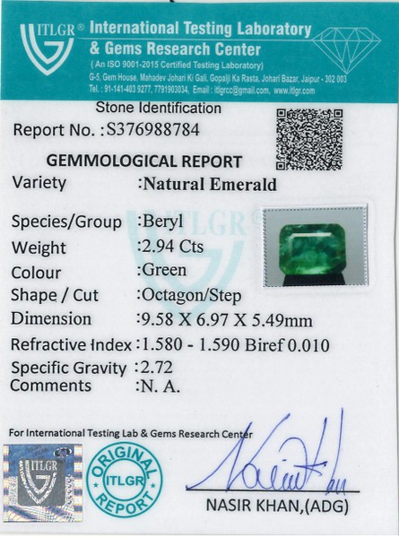 Emerald - 2.94 Carat