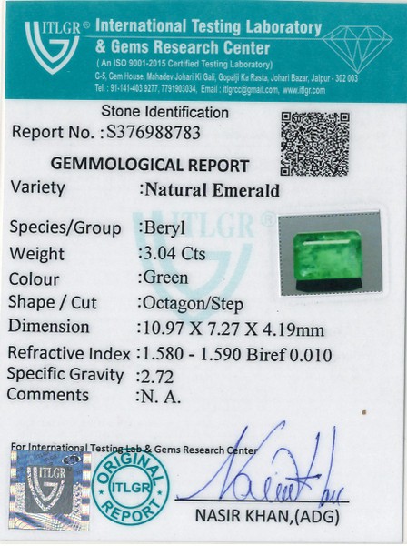 Emerald - 3.04 Carat