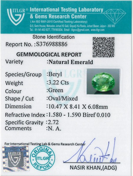 Emerald - 3.22 Carat