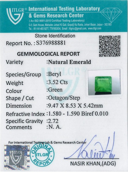 Emerald - 3.52 Carat