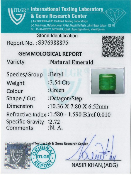 Emerald - 3.54 Carat