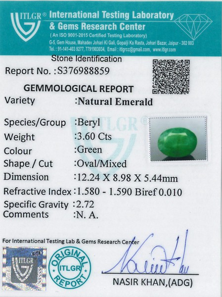 Emerald - 3.6 Carat