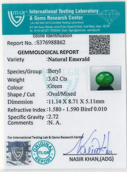 Emerald - 3.62 Carat