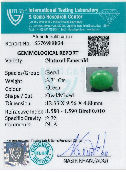 Emerald - 3.71 Carat
