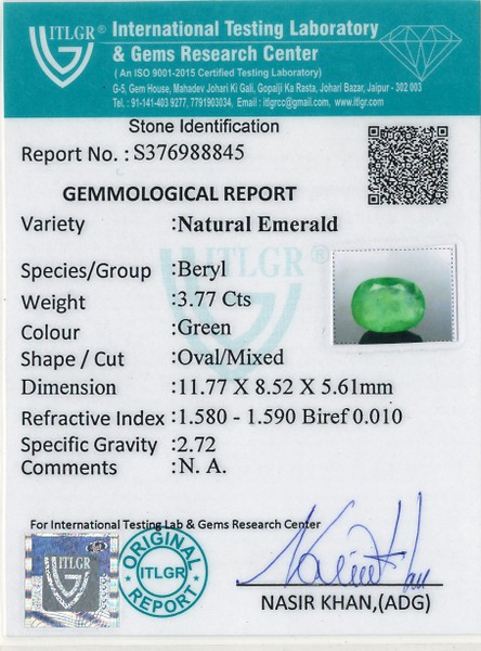 Emerald - 3.77 Carat